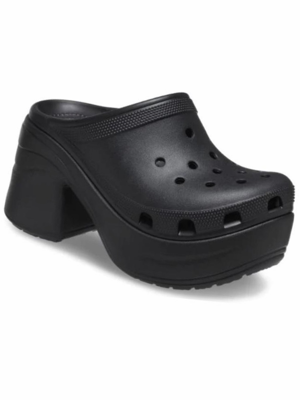 Crocs Siren Clog 208547 Black Platform Chunky Heel Mules Men's 11 / Women's 13 - Picture 2 of 10